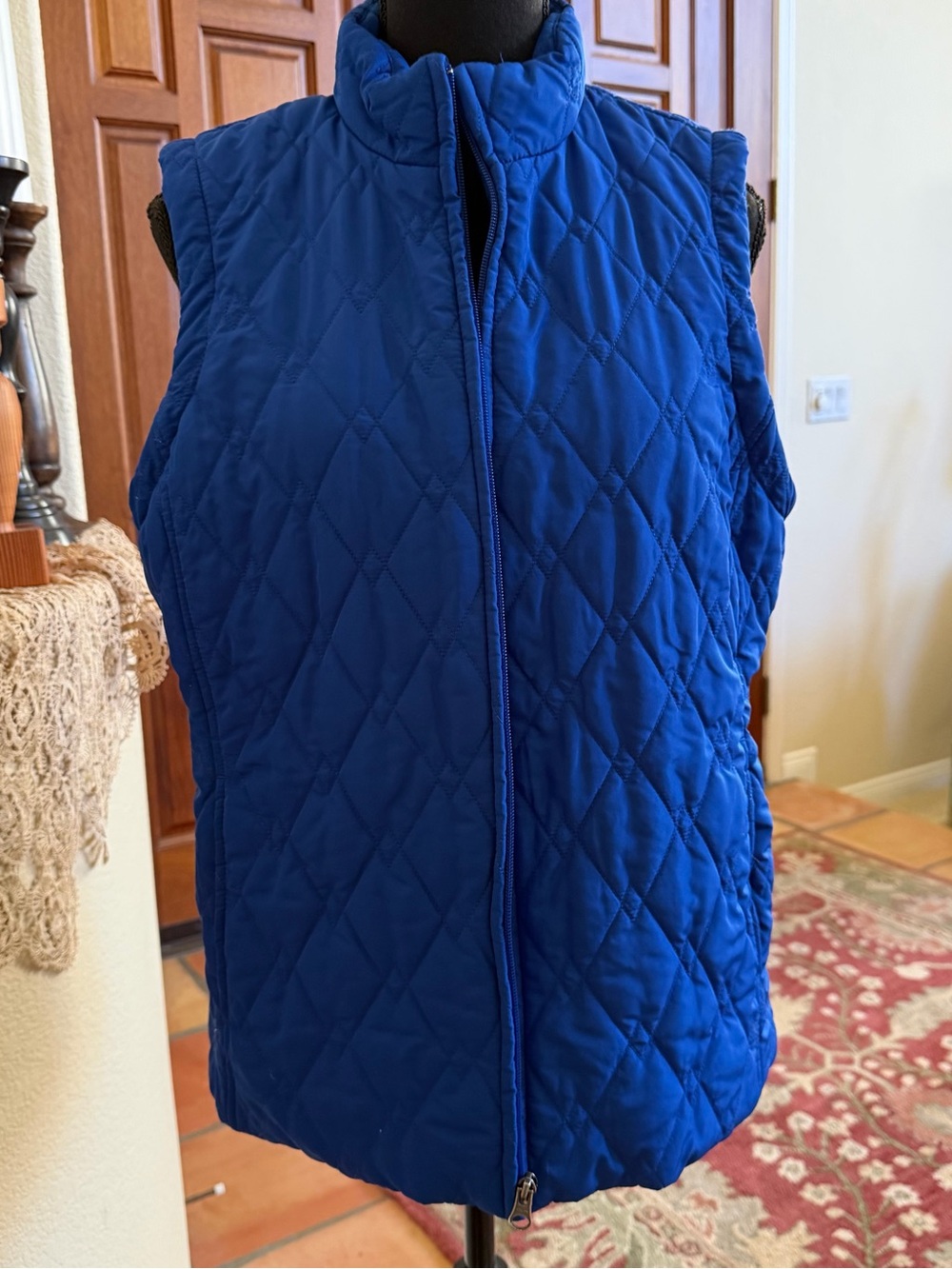 Croft & Barrow Royal Blue Quilted Vest Size Large